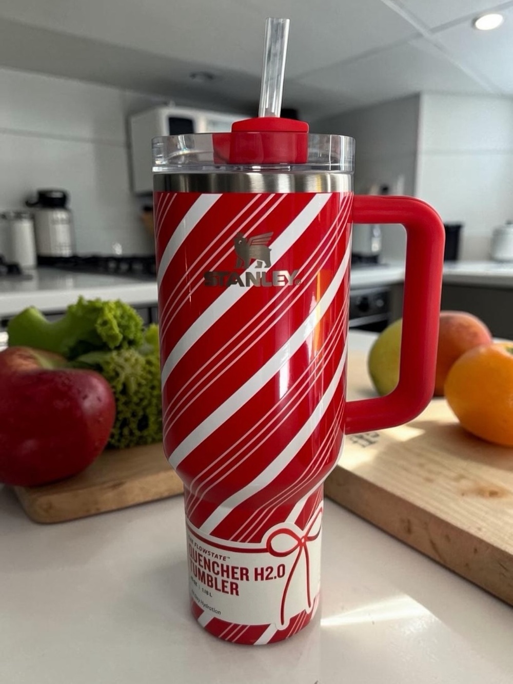 Stanley Red Travel Tumbler Bottom View